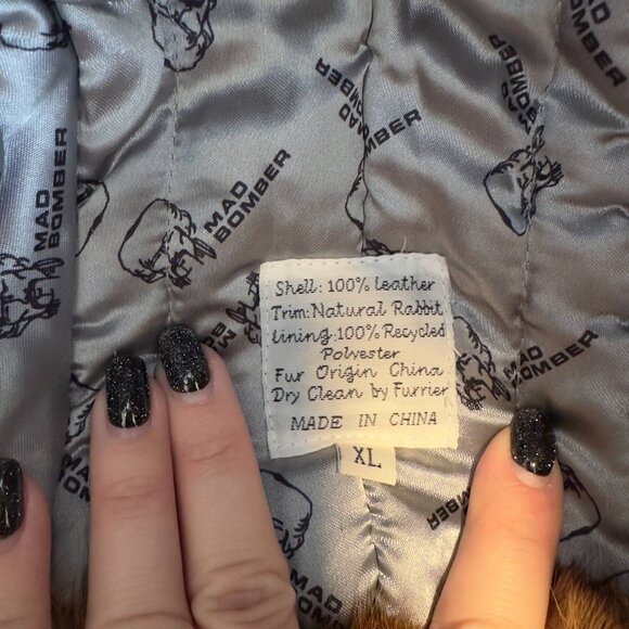 Men's rabbit fur leather hat for winter - Picture 7 of 7